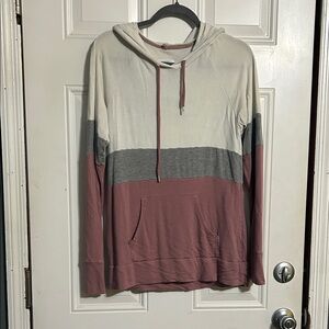 Colorblock Hoodie with Front Pocket